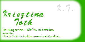 krisztina toth business card